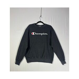 Streetwear Athleisure Champion Script Crewneck Sweatshirt Mens Size M Dark Grey